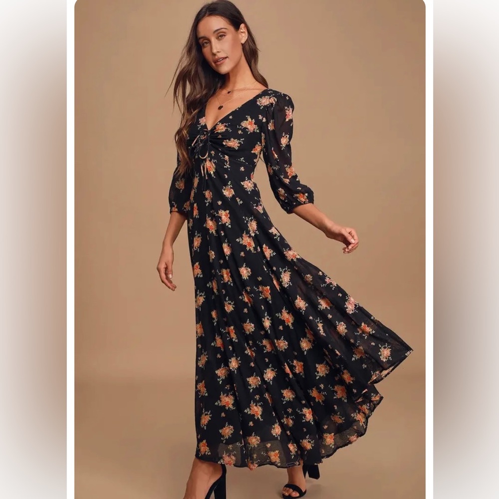 Free People Long Floral Dress.